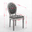 Chaise de salle à manger de style français antique, ensemble de 2-728658353