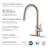 Pull Down Single Handle Kitchen Faucet With Deck Plate, Handles and Supply Lines-86502923