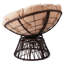 Chaise d'appoint pivotante en osier avec coussin-20740737