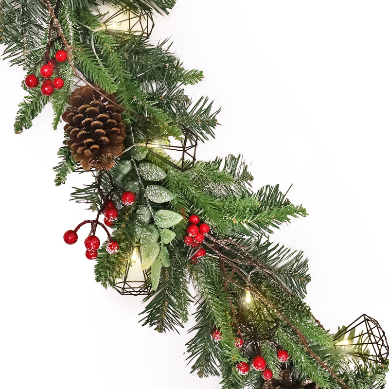 Ensemble de guirlandes de Noël 72 "avec baies de pin