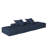Modular Sectional Sofa with 2 Ottomans (Blue)