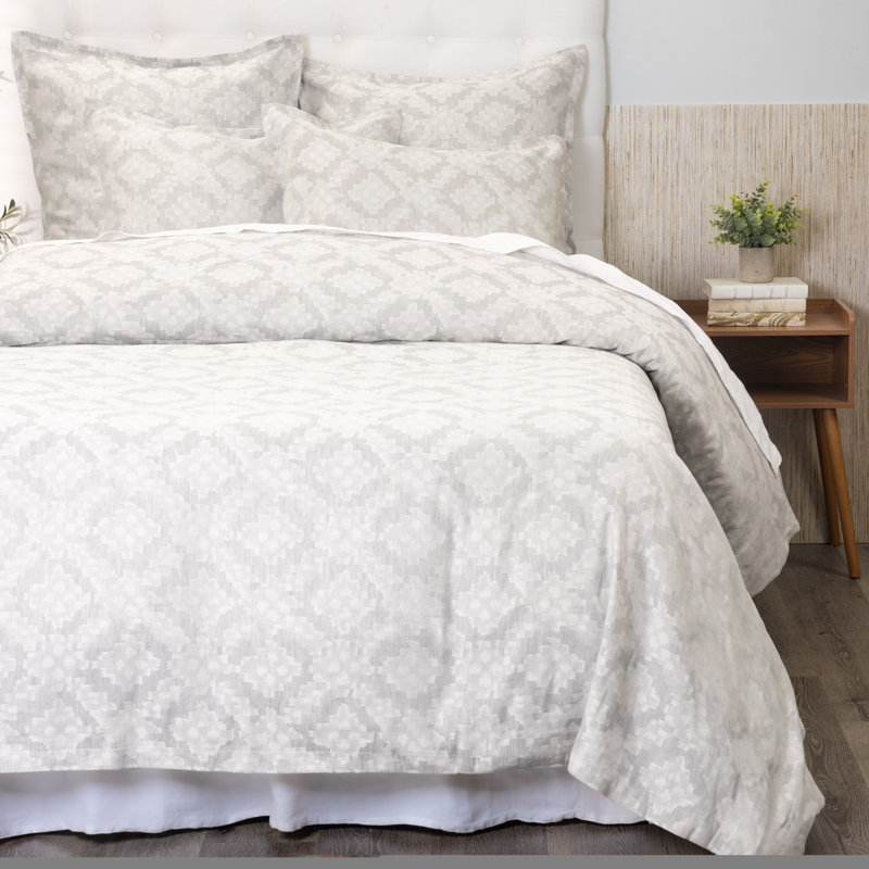 Ensemble de housse de couette Creeks, Housse de couette simple et deux taies décorative, Gris