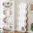 Flannel Full Length Wave white Floor Mirror with Stand-17633029