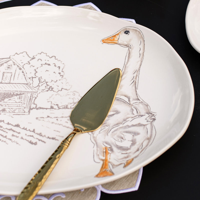 Grand plateau ovale Fattoria Goose