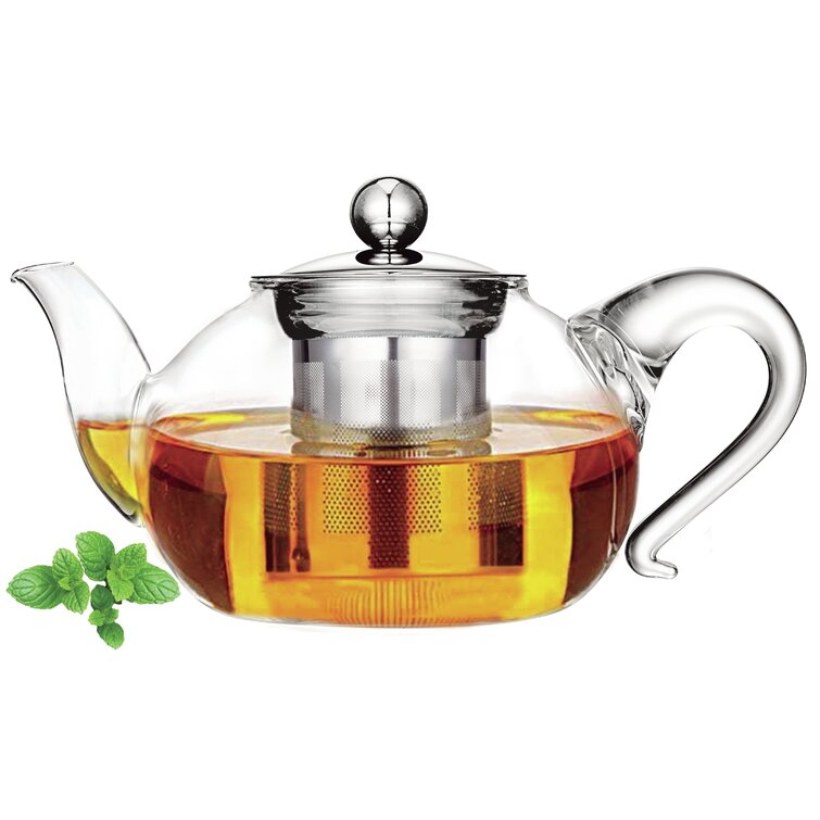 Tea Kettle Infuser Gift Set 9 PCS Glass 28oz Borosilicate Glass Tea