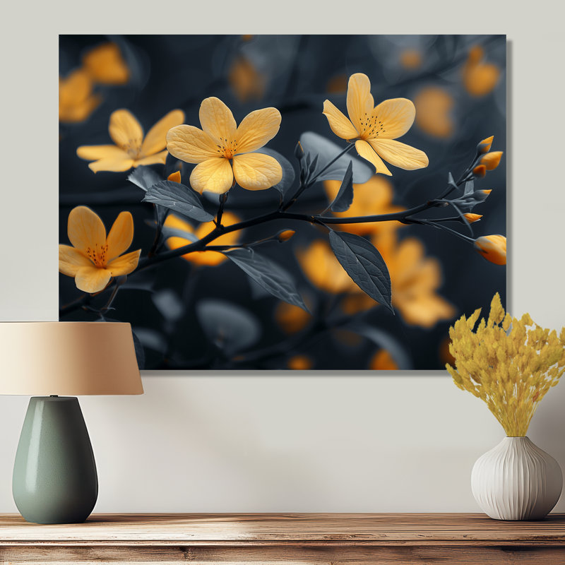 Gillies - Décoration murale cerisier en fleurs, Métal, 24" H x 32" W