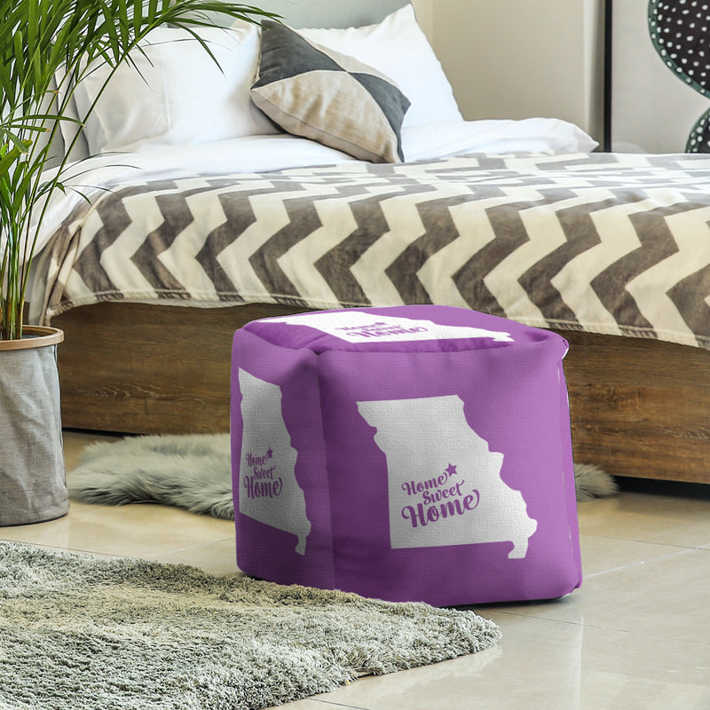 Repose-pieds cubique pour villes jefferson home, Violet