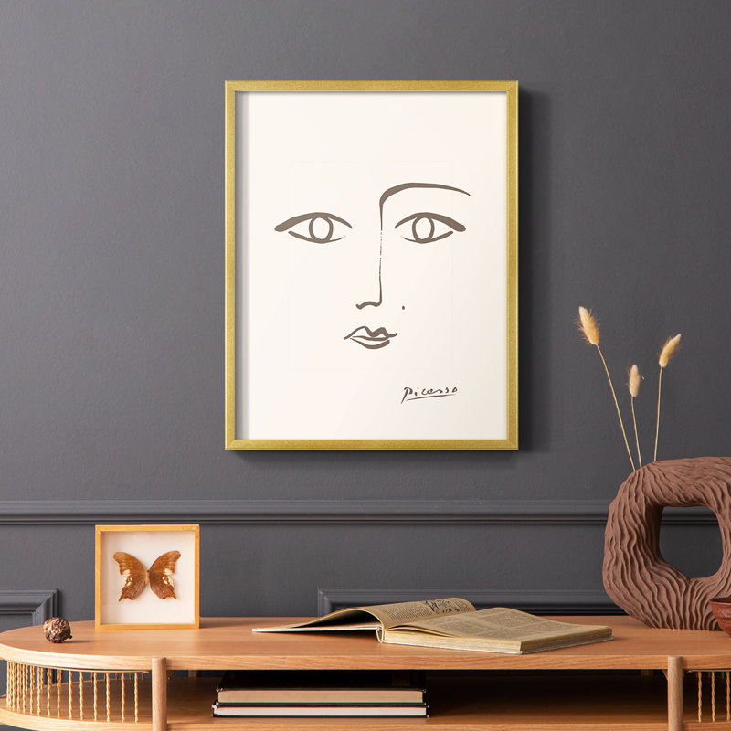 Matisse CCXXII Framed Print - Solid Wood, 20" H x 16" W, Gold