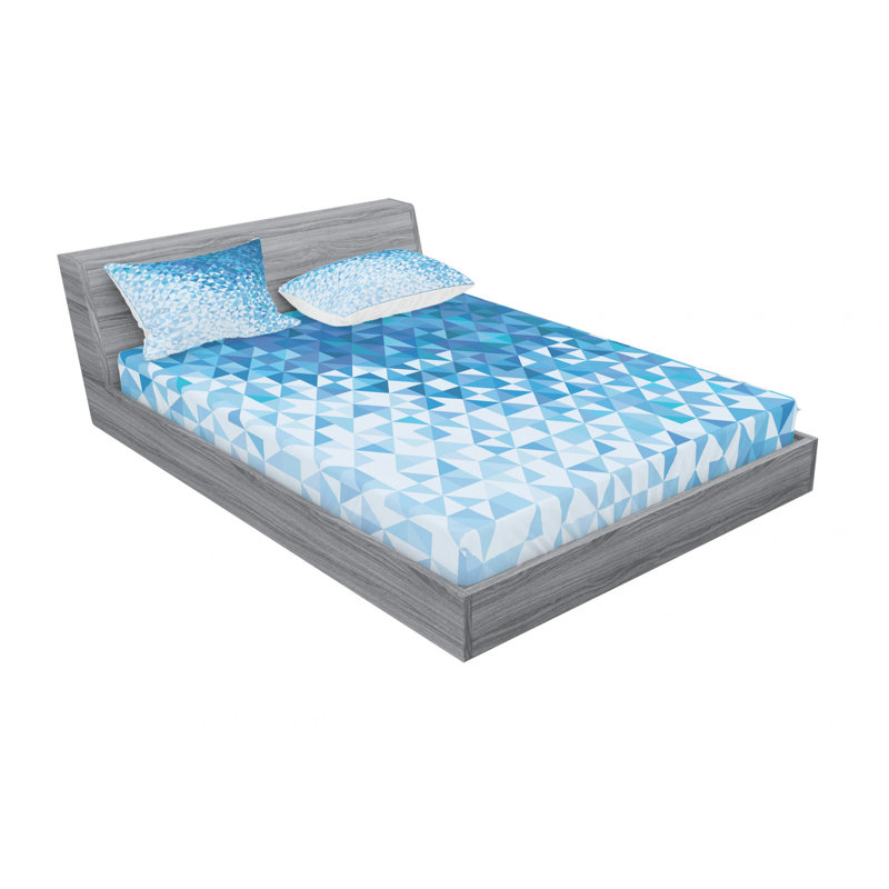 Ensemble de draps à motif mosaïque numérique, Ensemble de draps pour lit double avec un drap-hou