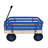 Wooden Stake Side Garden Wagon - 176lbs Capacity Steel Utility Cart With Foldable Handle & Pneumatic Tires For Kids, Yard Work, Toy Storage & Outdoor Adventures-121450685