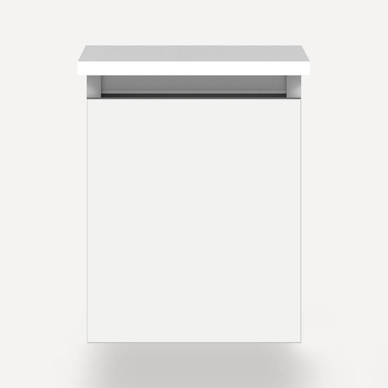 Cartesian Vanity 60" W (4 Drawers), White Zeus Extreme, White