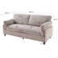 Causeuse rembourrée en tissu doux-129181054