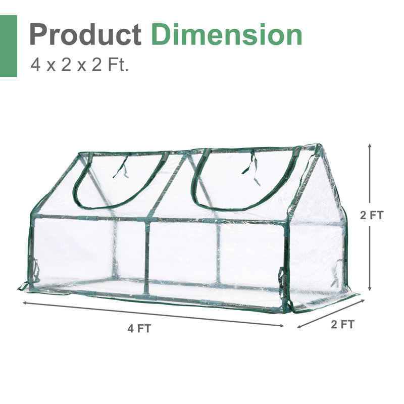 Mini serre d'extérieur Aoodor, Clair, H 23 po x l 47 po x P 23 po