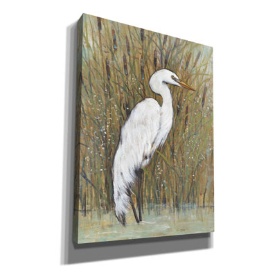 «White Egret II» par Tim O'toole, art mural sur toile