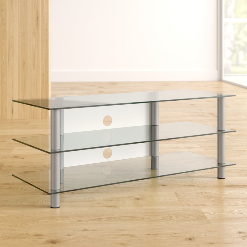 Tally Unfinished TV Stand for TVs up to 49", Clear
