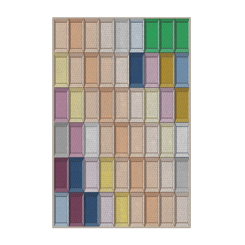 Tapis jaune / vert Power Loom, Tapis de couloir 2 pi x 5 pi