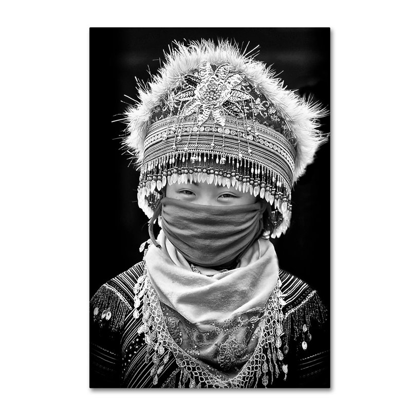 « hmong », reproduction de photo sur toile tendue, H 19 po x l 12 po x P 2 po, Toile