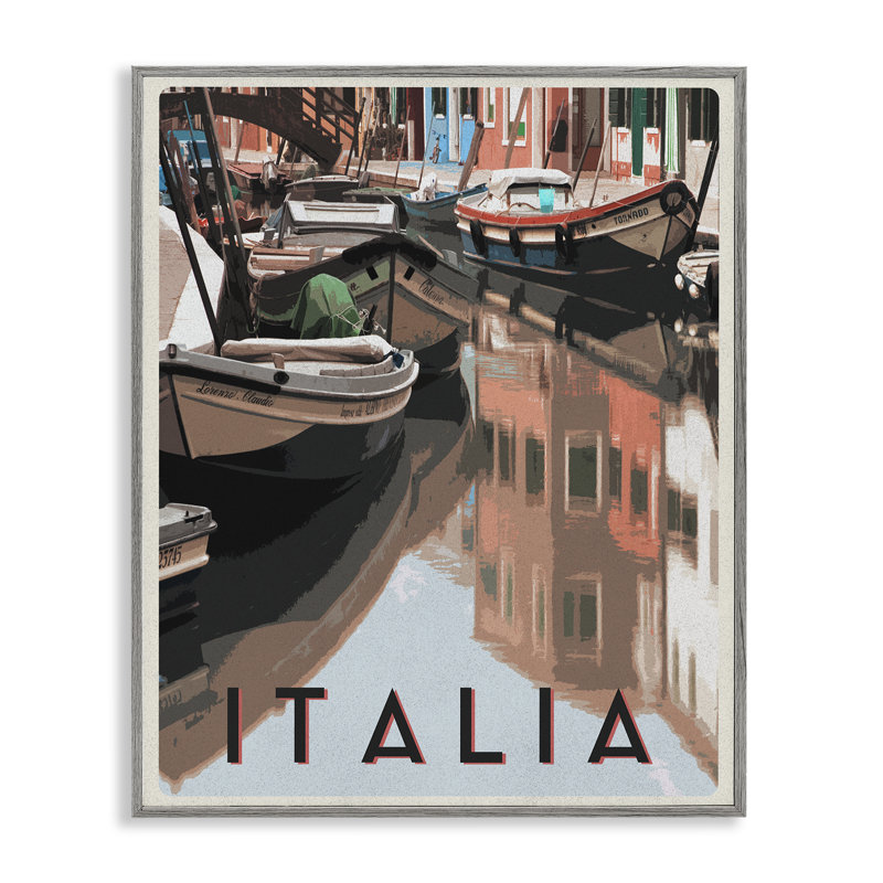Affiche Italia Canal, giclée par Shelley Lake, H 30 po x l 24 po, Estampe numérique Farmhouse