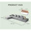 Canapé modulaire convertible en tissu de microfibre gris-12094242-12094303