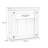 White Manufactured Wood Freestanding Fireplace