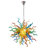4-light Modern Artistic Hand-blown Glass Sputnik Chandelier