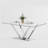 Neya Glass Top Metal Base Dining Table