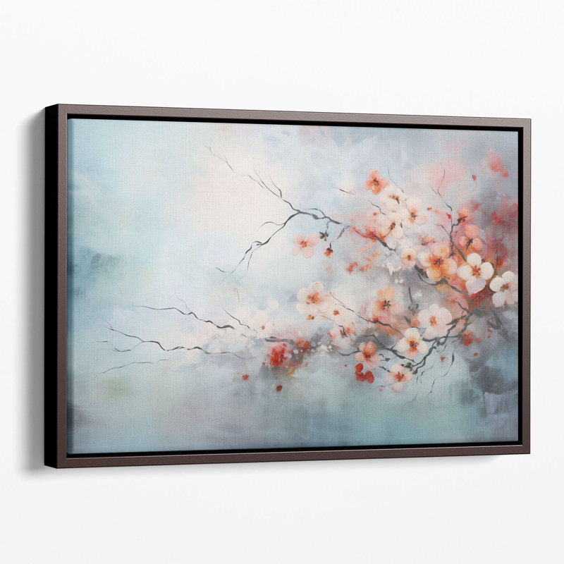 «Abstracted Misty Blooms 2», art mural, Sans cadre, H 32 po x l 48 po x P 0,02 po