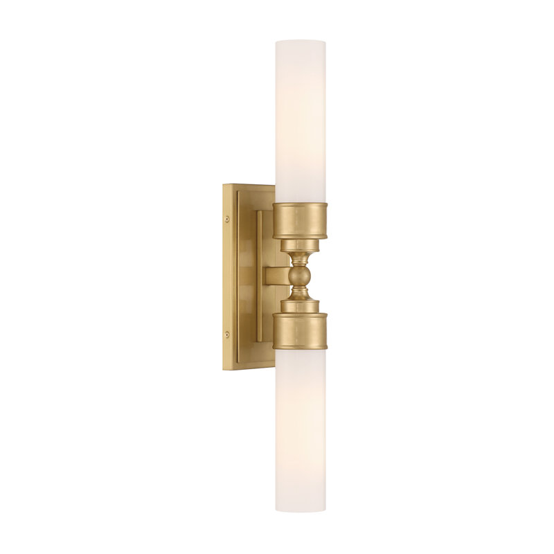 Maesie 2 Light Sconce, Aged Brass