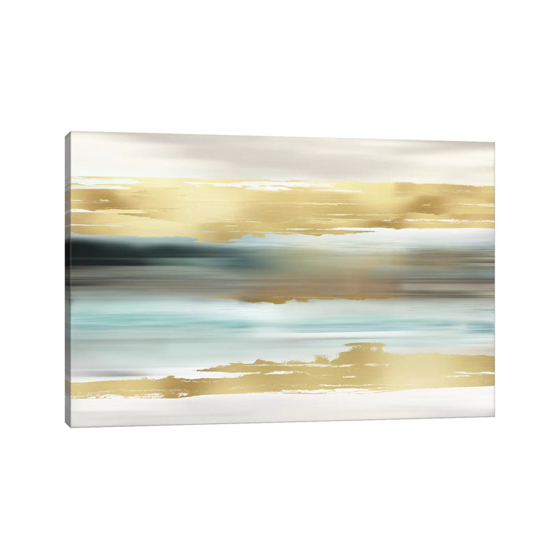 Golden Sunset by Nan - Wrapped Canvas Painting, 30.48 cm H x 45.72 cm W