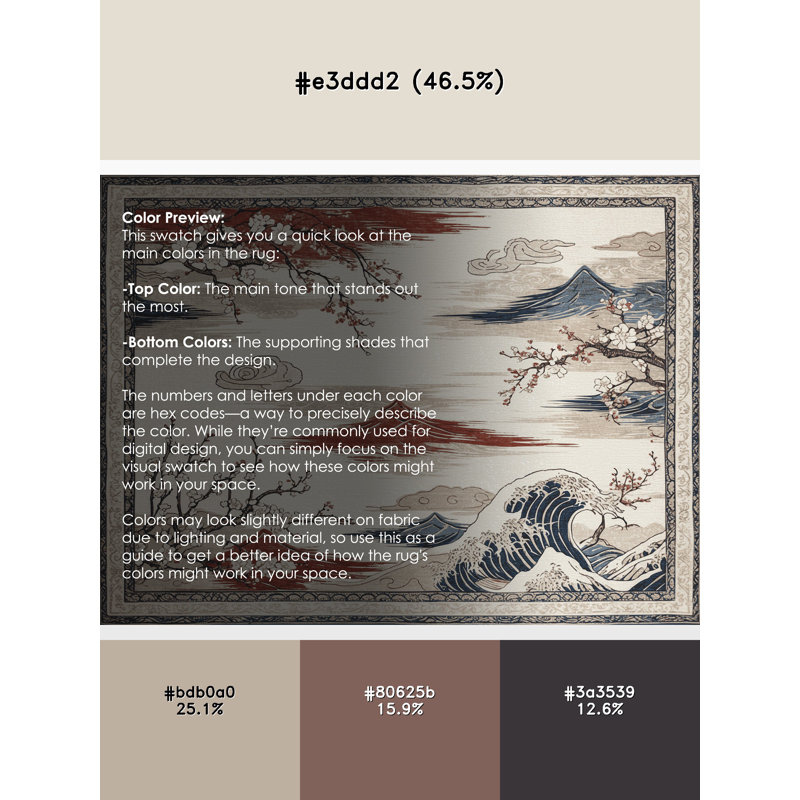 Blossom Reflection Rug, Round 7'