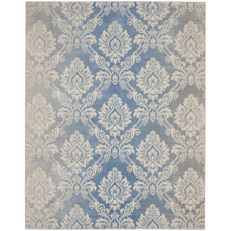 Tapis floral ivoire Rheba, Rectangle 9 pi x 12 pi