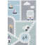 Tapis gris / bleu clair Frasher-498993868