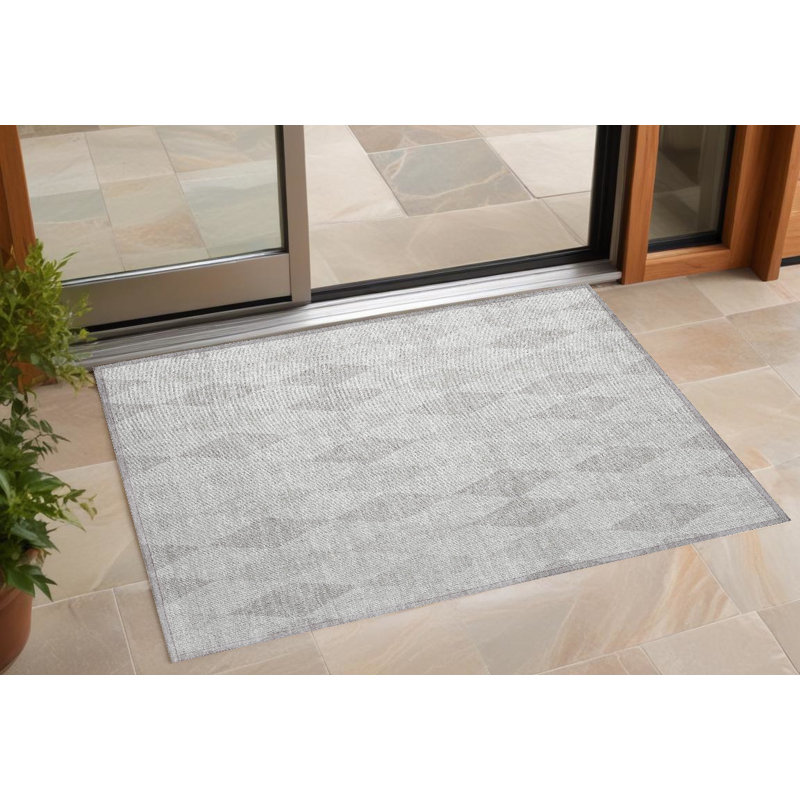Tapis intérieur gris antidérapant lavable 2 pi x 3 pi