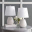 Ensemble de lampes de table blanches de 21 po Jorja