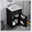 Meuble-lavabo moderne de 20 pouces avec lavabo, porte à fermeture douce, support de rangement et tablette réglable pour les espaces compacts-341037957