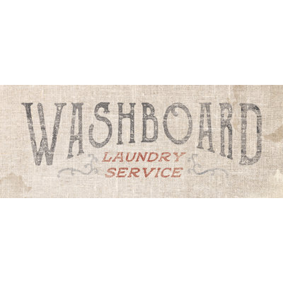 Washboard Laundry Service - Textual Art Print