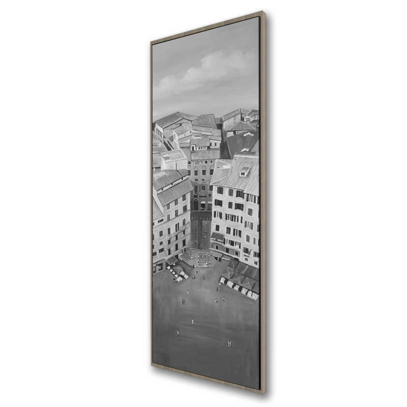 Toile encadrée monochrome Siena City | Décoration intérieure