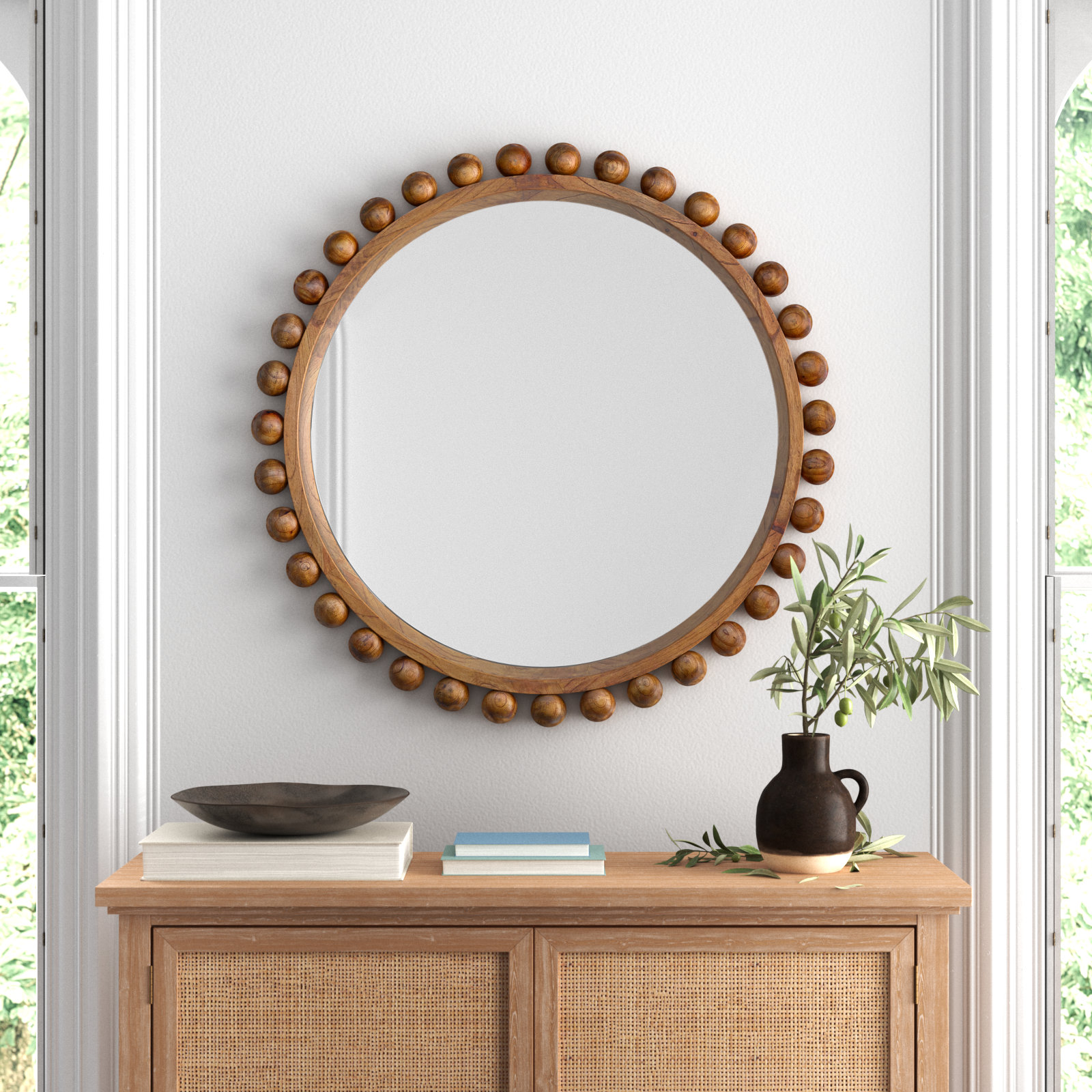 Kappa 44" Mahogany Accent Mirror