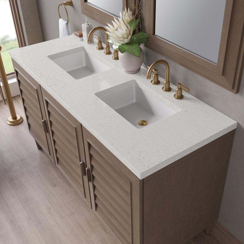 Portland 60'' W Double Vanity, Lime Delight, Widespread