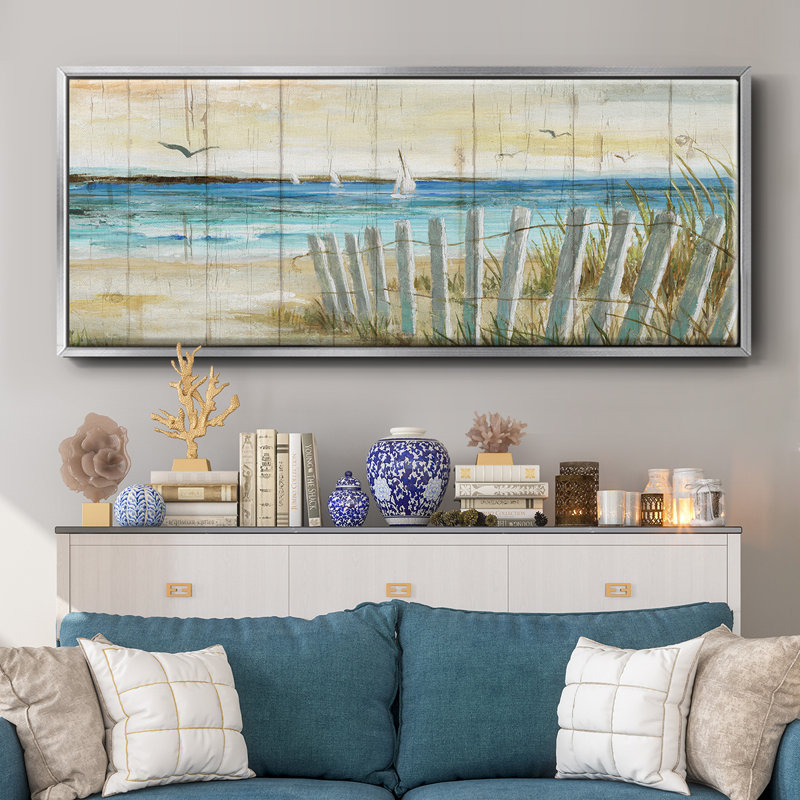 Coastal Causeway - toile encadrée, H 12 po x l 30 po