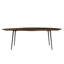 Grenville 109 cm Oval Wood Top Dining Table with Iron Base