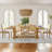 Cane Back Dining Chairs with Solid Wood Legs-836883073