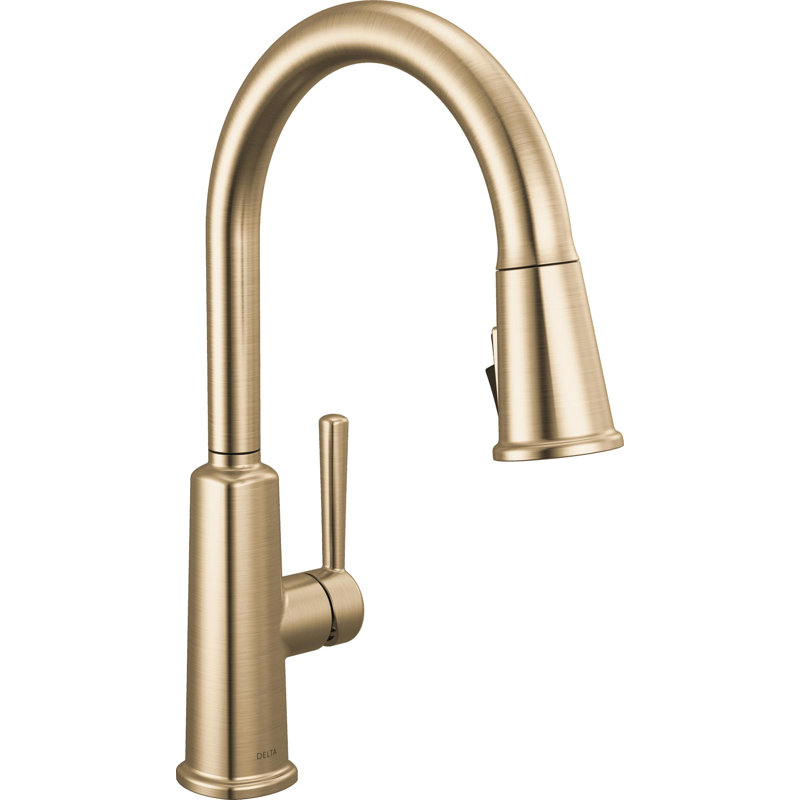 Finnridge Pull Down Kitchen Sink Faucet, Kitchen Faucet with High Pressure ProClean Spray, Champagne Bronze
