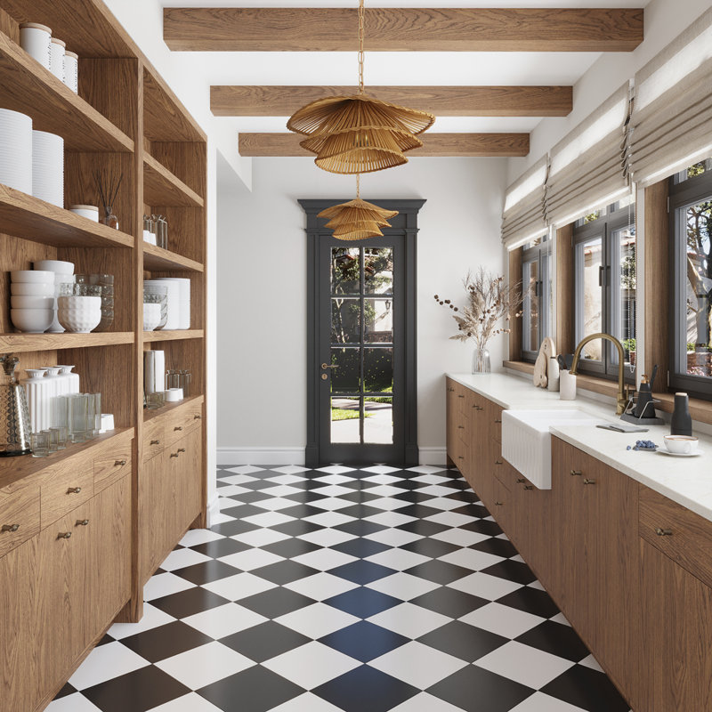 Sonata 12 X 12 In. Matte Porcelain Square Wall And Floor Tile (13.56 Sq Ft/Case) - 14 Pack, Deep Charcoal Black