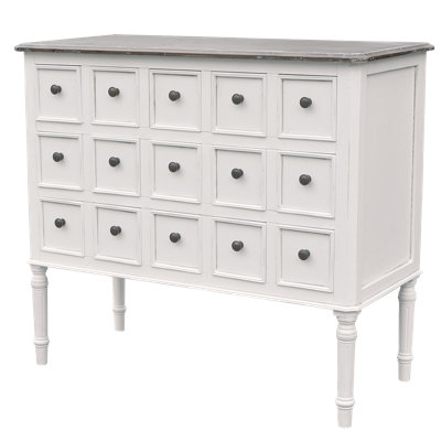 Argens 91cm W 15 - Drawer Chest of Drawers