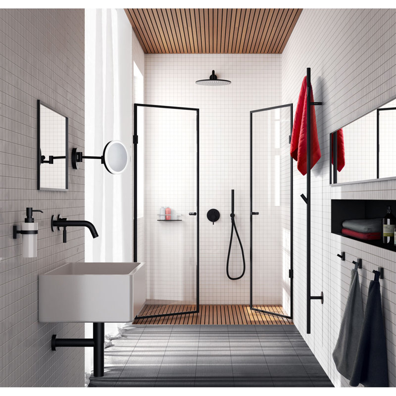Vertical Towel Tree - Wall-mounted, Matte Black