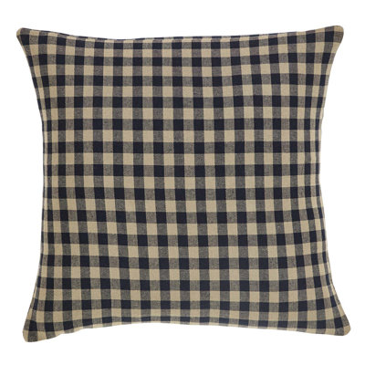 Check Plaid Cotton Reversible Throw Pillow