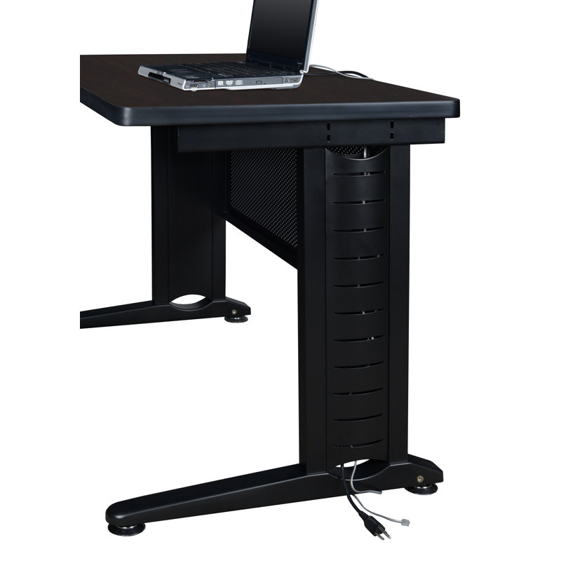 Bureau en L avec tiroir à double caisson Nevjana Fusion, Cerisier, H 29 po x l 66 po x P 72 po