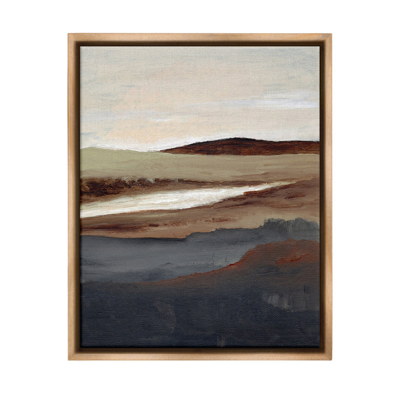«Rustic Hills Abstraction Floater Frame» par Nikita Jariwala sur, Cadre flottant orme Montalcino, H 21 po x l 17 po