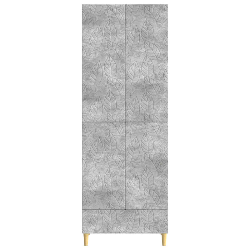 4 -Door 3 Storage Cabinet, Concrete Grey